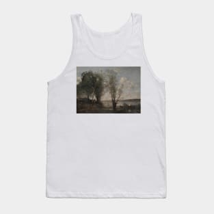 Boatman among the Reeds by Jean-Baptiste-Camille Corot Tank Top